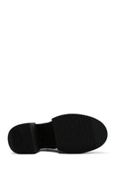 Women's Black Zippered Thick Heeled Leather Boots | Derimod Women's Black Zippered Thick Heeled Leather Boots | Derimod