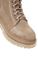 Women's Gray Suede Leather Boots | Derimod Women's Gray Suede Leather Boots | Derimod