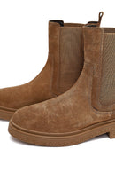 Women's Mink Suede Leather Chelsea Boot | Derimod Women's Mink Suede Leather Chelsea Boot | Derimod