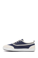 Kadın Mavi Bağcıklı Jean Deri Sneaker | Derimod Kadın Mavi Bağcıklı Jean Deri Sneaker | Derimod