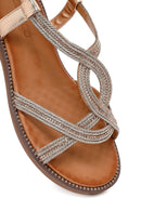 Woman Pink Stone Sandals | Derimod Woman Pink Stone Sandals | Derimod