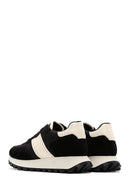 Erkek Siyah Süet Deri Detaylı Sneaker | Derimod Erkek Siyah Süet Deri Detaylı Sneaker | Derimod