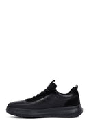 Erkek Siyah Bağcıklı Kalın Tabanlı Deri Sneaker | Derimod Erkek Siyah Bağcıklı Kalın Tabanlı Deri Sneaker | Derimod
