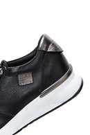 Kadın Siyah Deri Sneaker | Derimod Kadın Siyah Deri Sneaker | Derimod