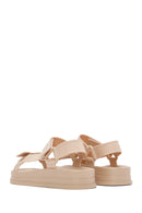 Women's Beige Strappy Thick Soled Jelly Sandals | Derimod Women's Beige Strappy Thick Soled Jelly Sandals | Derimod