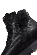 Men's Black Leather Zippered Casual Boots | Derimod Men's Black Leather Zippered Casual Boots | Derimod