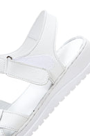 Kadın Beyaz Deri Comfort Sandalet | Derimod Kadın Beyaz Deri Comfort Sandalet | Derimod