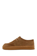 Women's Tan Suede Leather Masculine Shoes | Derimod Women's Tan Suede Leather Masculine Shoes | Derimod