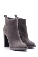 Women's Heeled Suede Leather Boots | Derimod Women's Heeled Suede Leather Boots | Derimod