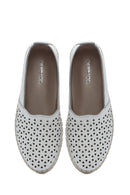 Kadın Beyaz Deri Comfort Loafer | Derimod Kadın Beyaz Deri Comfort Loafer | Derimod