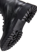 Women's Black Leather Zippered Boots | Derimod Women's Black Leather Zippered Boots | Derimod