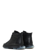 Men's Black Leather Zippered Casual Boots | Derimod Men's Black Leather Zippered Casual Boots | Derimod