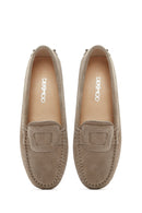 Women's Mink Suede Leather Loafer | Derimod Women's Mink Suede Leather Loafer | Derimod