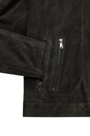 Patrick Men's Grey Suede Leather Jacket | Derimod Patrick Men's Grey Suede Leather Jacket | Derimod