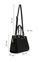 Women's Black Long Strap Crocodile Handbag | Derimod Women's Black Long Strap Crocodile Handbag | Derimod
