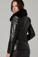 Marianna Women's Leather Jacket | Derimod Marianna Women's Leather Jacket | Derimod
