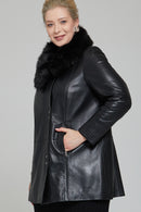 Longchamp Women's Leather Jacket | Derimod Longchamp Women's Leather Jacket | Derimod