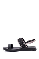 Women's Black Flat Sandals | Derimod Women's Black Flat Sandals | Derimod