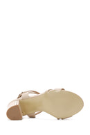 Women's Beige Ankle Strap Chunky Heel Sandals | Derimod Women's Beige Ankle Strap Chunky Heel Sandals | Derimod