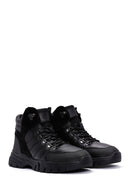 Men's Black Leather Sports Boots | Derimod Men's Black Leather Sports Boots | Derimod