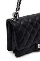 Woman Black Chain Strap Quilted Shoulder Bag | Derimod Woman Black Chain Strap Quilted Shoulder Bag | Derimod