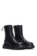 Women's Black Zippered Flat Casual Boots | Derimod Women's Black Zippered Flat Casual Boots | Derimod