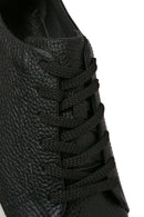 Men's Black Lace-up Thick-Sole Leather Sneaker | Derimod Men's Black Lace-up Thick-Sole Leather Sneaker | Derimod