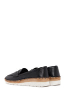 Women's Black Leather Comfort Loafer | Derimod Women's Black Leather Comfort Loafer | Derimod