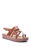 Women's Crocodile Detailed Sandals | Derimod Women's Crocodile Detailed Sandals | Derimod