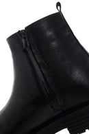 Men's Black Zippered Leather Casual Boots | Derimod Men's Black Zippered Leather Casual Boots | Derimod