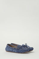 Suede Blue Women's Leather Loafer | Derimod Suede Blue Women's Leather Loafer | Derimod