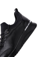 Women's Black Leather Casual Sneaker | Derimod Women's Black Leather Casual Sneaker | Derimod