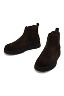 Male Brown Thick-Soled Suede Casual Chelsea Boots | Derimod Male Brown Thick-Soled Suede Casual Chelsea Boots | Derimod