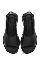 Women's Black Leather Sandals | Derimod Women's Black Leather Sandals | Derimod