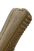 Men's Khaki Suede Leather Loafer | Derimod Men's Khaki Suede Leather Loafer | Derimod