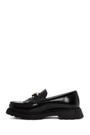 Kadın Siyah Toka Detaylı Deri Maskülen Loafer | Derimod Kadın Siyah Toka Detaylı Deri Maskülen Loafer | Derimod