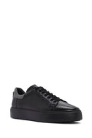 Men's Black Lace-up Leather Sneaker | Derimod Men's Black Lace-up Leather Sneaker | Derimod