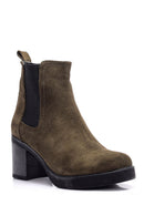 Women's Suede Heeled Boots | Derimod Women's Suede Heeled Boots | Derimod