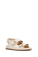 Woman Beige Straw Sandals | Derimod Woman Beige Straw Sandals | Derimod