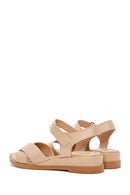Women's Beige Strappy Leather Sandals | Derimod Women's Beige Strappy Leather Sandals | Derimod