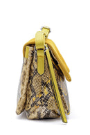 Women's Snakeskin Detailed Crossbody Bag | Derimod Women's Snakeskin Detailed Crossbody Bag | Derimod