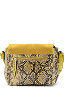 Women's Snakeskin Detailed Crossbody Bag | Derimod Women's Snakeskin Detailed Crossbody Bag | Derimod