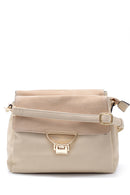 Women's Suede Detailed Shoulder Bag | Derimod Women's Suede Detailed Shoulder Bag | Derimod