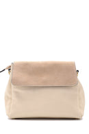 Women's Suede Detailed Shoulder Bag | Derimod Women's Suede Detailed Shoulder Bag | Derimod
