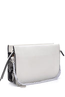 Women's Snakeskin Pattern Detailed Shoulder Bag | Derimod Women's Snakeskin Pattern Detailed Shoulder Bag | Derimod