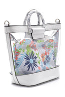 Women's Flower Detailed Transparent Shoulder Bag | Derimod Women's Flower Detailed Transparent Shoulder Bag | Derimod