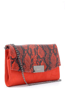 Women's Snakeskin Detailed Clutch Bag | Derimod Women's Snakeskin Detailed Clutch Bag | Derimod