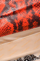 Women's Snakeskin Detailed Clutch Bag | Derimod Women's Snakeskin Detailed Clutch Bag | Derimod
