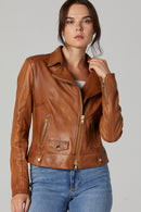 Roxana Women's Leather Jacket | Derimod Roxana Women's Leather Jacket | Derimod