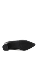 Derimod Gritti Women's Black Thick Heeled Leather Shoes | Derimod Derimod Gritti Women's Black Thick Heeled Leather Shoes | Derimod